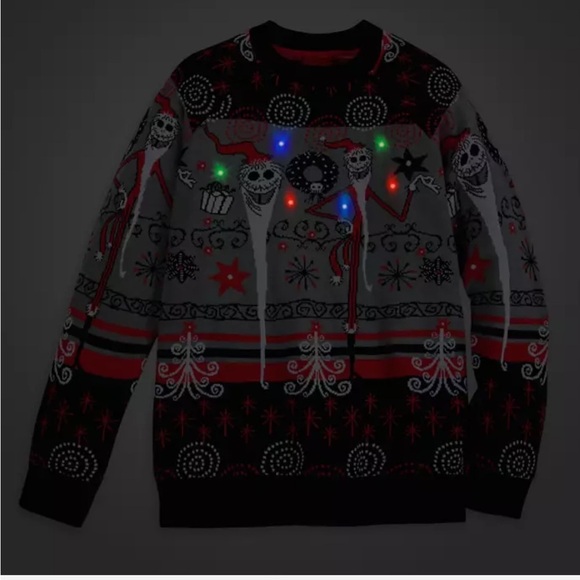 Jack Skellington Light-up Holiday Sweater for Adults - Picture 3 of 9